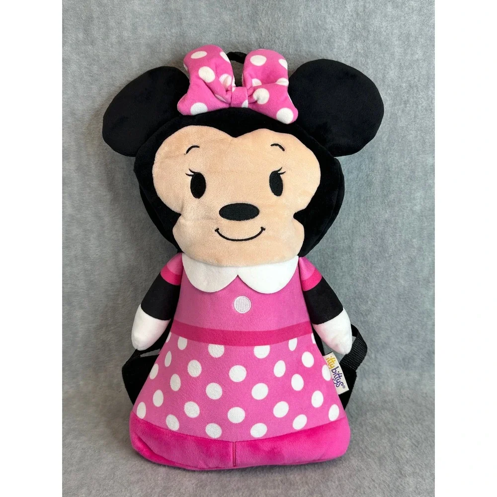Itty Bittys Disney Minnie Mouse Toddler Backpack‎ Plush Pink Polka Dot Kids